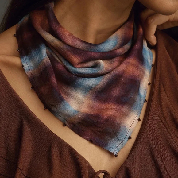 NWT Anthropologie  Chan Luu Plaid Ombre Scarf - Picture 2 of 2